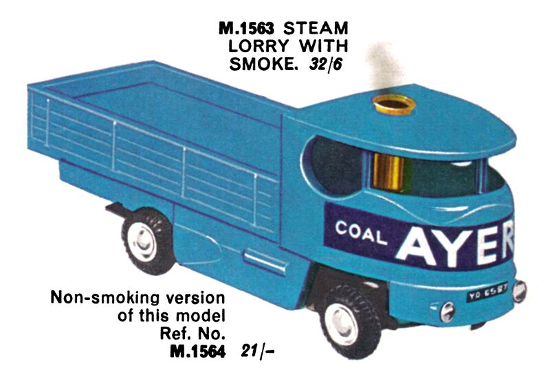 File:Steam Lorry, Minic Motorways M1563, with smoke M1564 (TriangRailways 1964).jpg