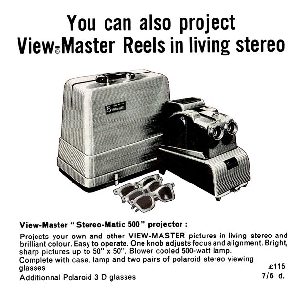 File:Stereo-Matic 500 View-Master Projector (ViewMasterRed ~1964).jpg