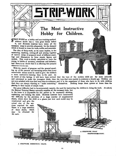 1916: Hobbies Strip-Work