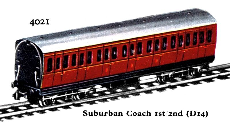 File:Suburban Coach 1st-2nd D14, Hornby Dublo 4021 (HDBoT 1959).jpg