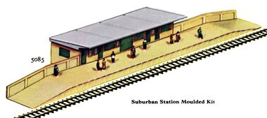 Hornby-Dublo Suburban Station Kit (1959 catalogue image)