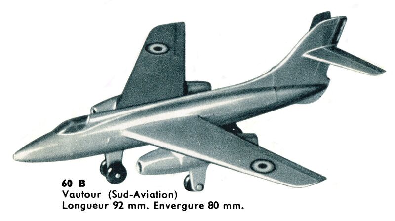 File:Sud Aviation Vautour, Dinky Toys Fr 60 B (MCatFr 1957).jpg