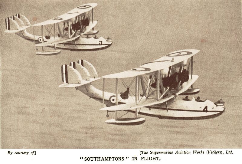 File:Supermarine Southamptons in flight (WBoA 8ed 1934).jpg
