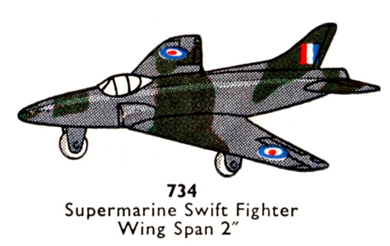 File:Supermarine Swift Fighter, Dinky Toys 734 (DinkyCat 1956-06).jpg