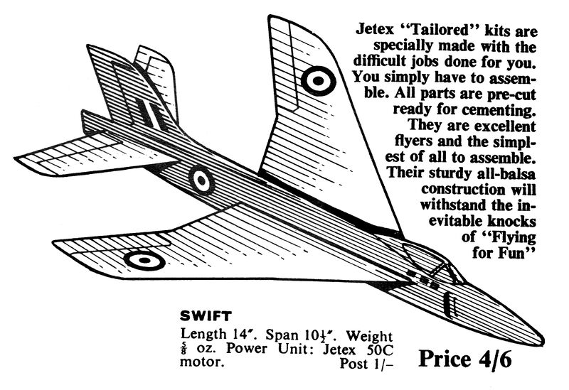 File:Supermarine Swift model aircraft, Jetex 50C (Hobbies 1966).jpg