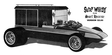 1965: "Surf Hearse", AMT kit based on a car by George Barris