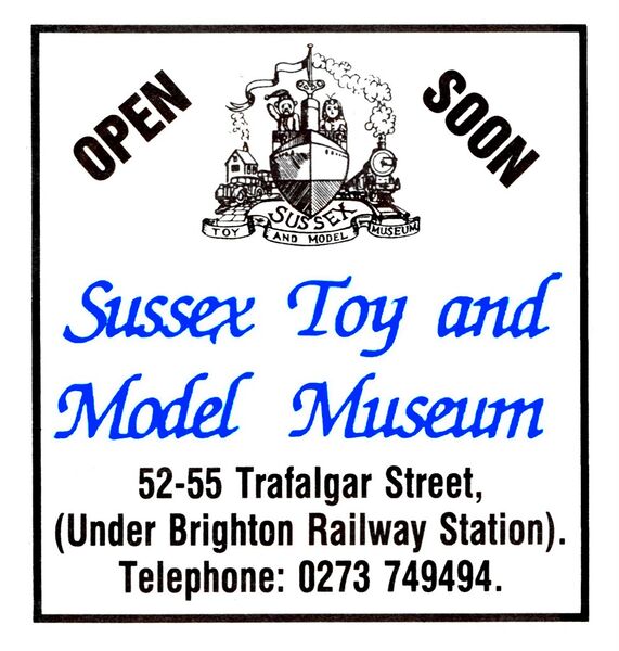 File:Sussex Toy and Model Museum, Brighton, Opening Soon (CollGaz 1991-04).jpg