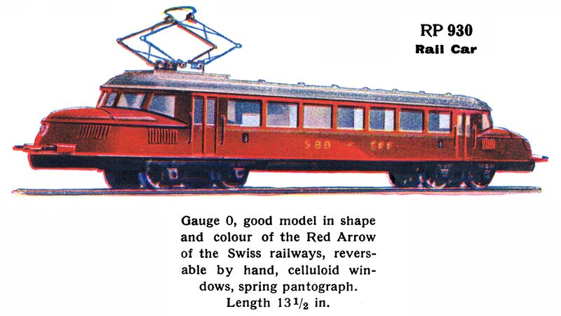 File:Swiss Red Arrow Electric Rail Car, clockwork, Märklin RP930 (MarklinCat 1936).jpg