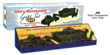 1958: Dinky Toys set No. 698: Tank Transporter 660 with Centurion Tank 651