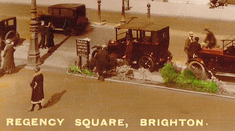 File:Taxi rank, Regency Square (Brighton 1920s).jpg