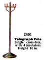 Telegraph Pole, single bar, Märklin 2401 (MarklinCat 1936).jpg