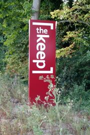 The Keep, external column sign