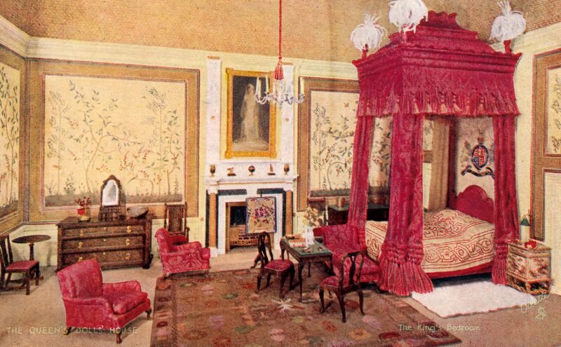 File:The Kings Bedroom, The Queens Dolls House postcards (Raphael Tuck 4502-1).jpg