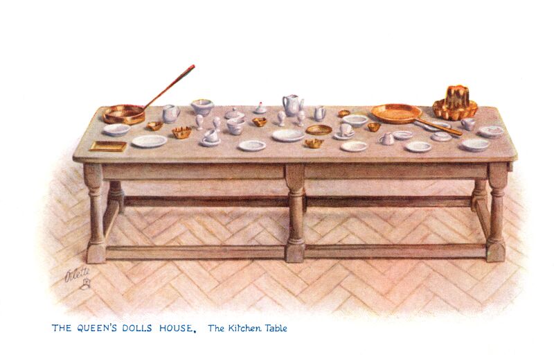 File:The Kitchen Table, The Queens Dolls House postcards (Raphael Tuck 4504-8).jpg