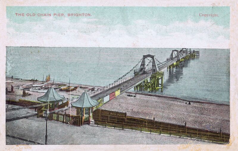 File:The Old Chain Pier, Brighton, postcard (GDD).jpg