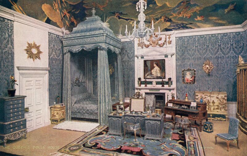 File:The Queens Bedroom, The Queens Dolls House postcards (Raphael Tuck 4502-3).jpg
