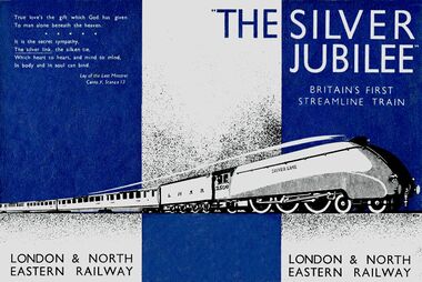 1935: "The Silver Jubilee: Britain's First Streamlined Train" booklet cover