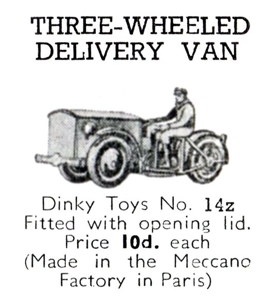 File:Three-Wheeled Delivery Van, Dinky Toys 14z (MC 1939).jpg