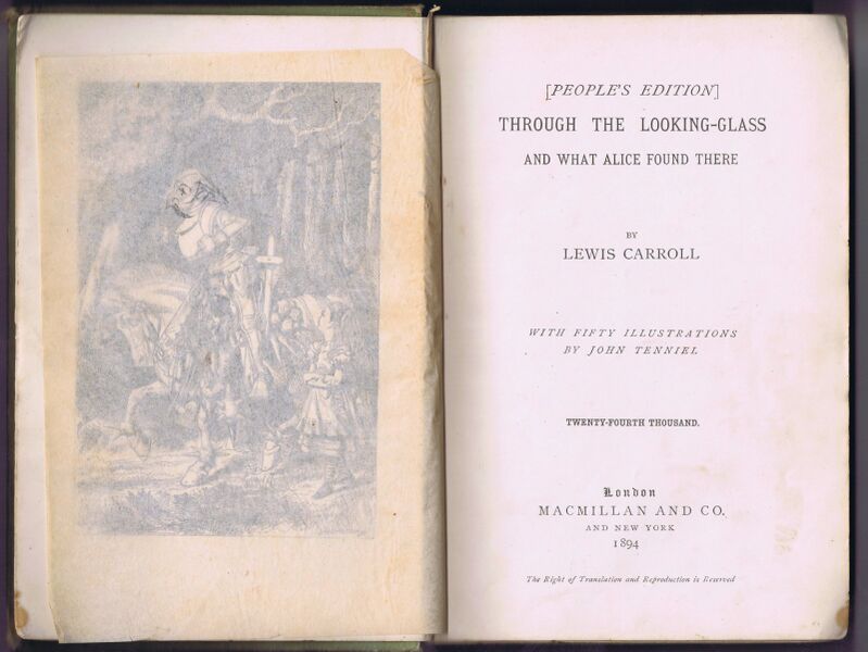 File:Through the Looking-Glass, 1894, title page.jpg