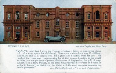 Titania's Palace, Northern Facade (Raphael Tuck postcard