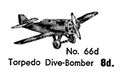 Torpedo Dive Bomber, camouflaged, Dinky Toys 66d (MM 1940-07).jpg