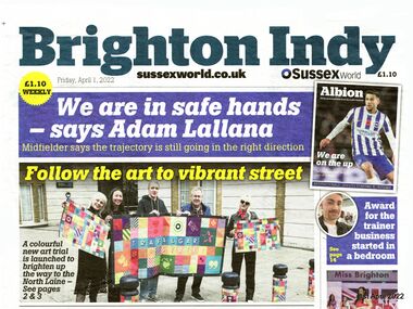 Brighton Independent" article, front page