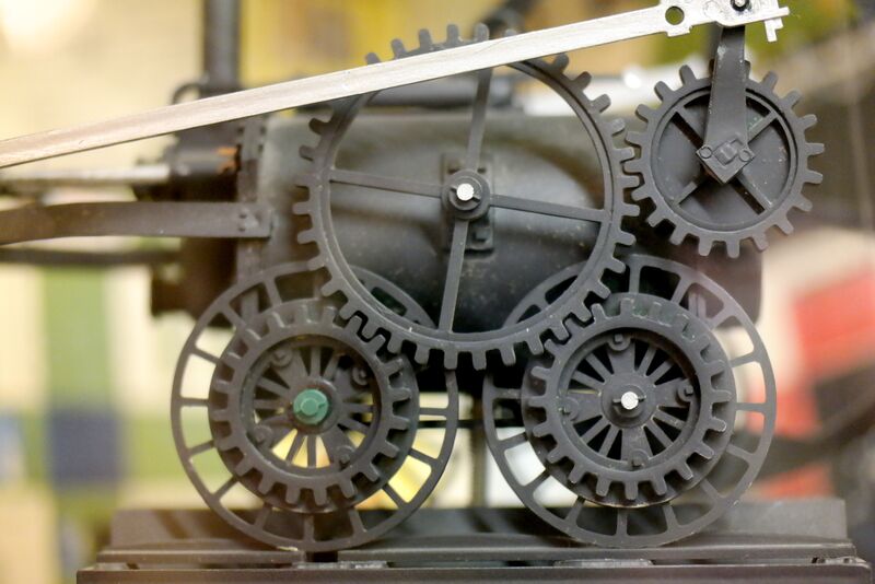 File:Trevithick 1804 Steam Locomotive, detail (Airfix Museum Models).jpg