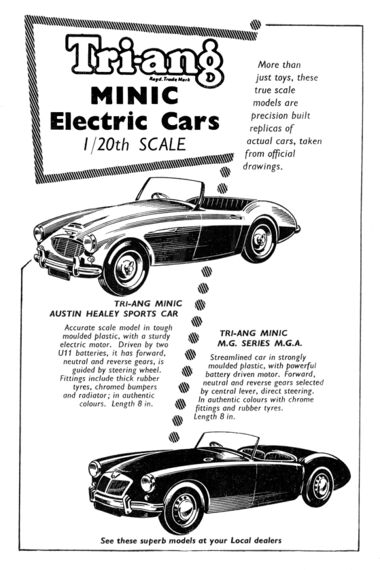 1958: Tri-ang Minic Electric Model Cars
