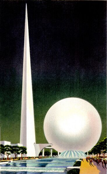 File:Trylon and Perisphere, New York Worlds Fair (NYWF 1939).jpg