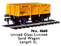 United Glass Limited Sand Wagon, Hornby Dublo 4660 (DubloCat 1963).jpg