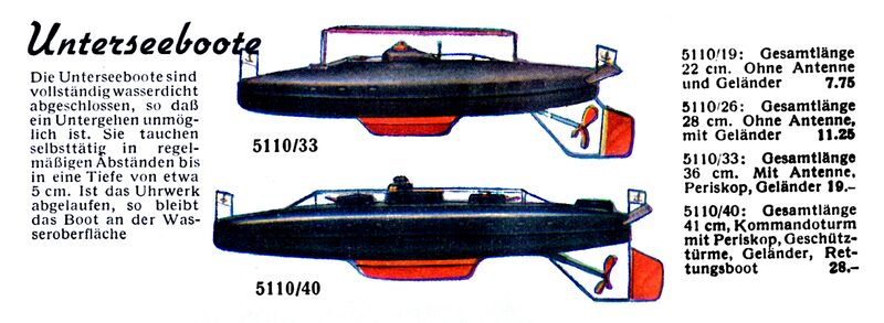 File:Unterseeboote - Submarines, Märklin 5110-33 5110-40 (MarklinCat 1939).jpg