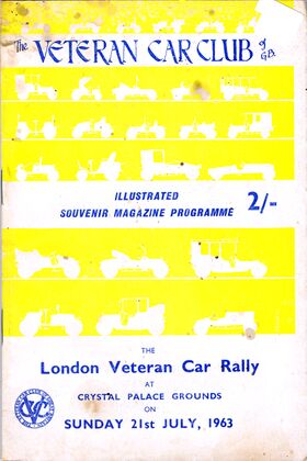 1963 Veteran Car Club brochure