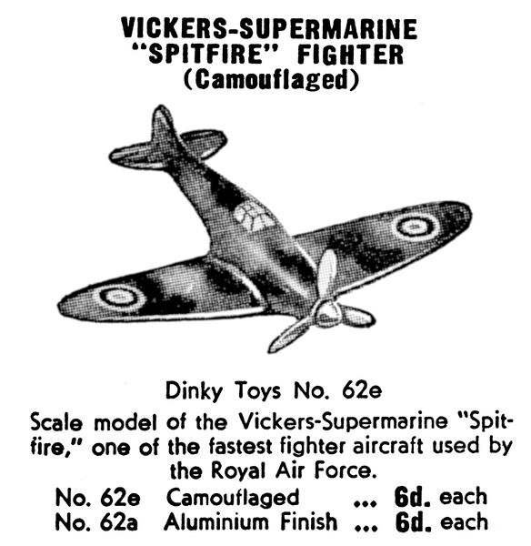 File:Vickers-Supermarine Spitfire, camouflaged, Dinky Toys 62e (MM 1940-07).jpg
