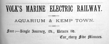 1885: Volks Marine Electric Railway, ticket details