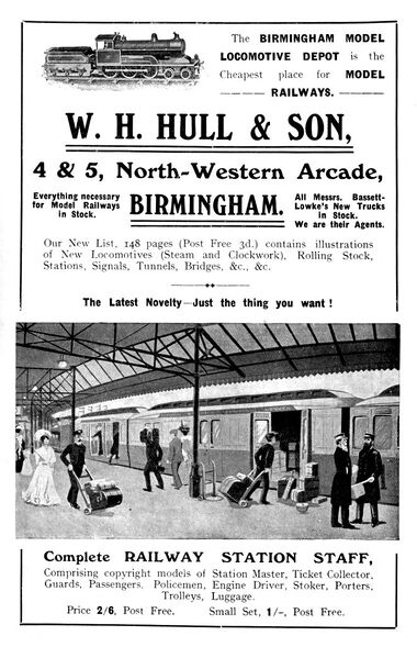 1909 advert, W.H. Hull and Son, Birmingham