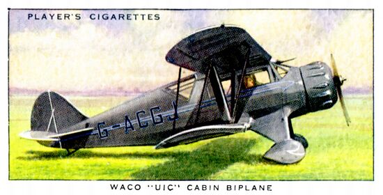 Waco UIC Cabin Monoplane, Card No 39 (JPAeroplanes 1935).jpg