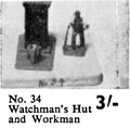 Watchmans Hut and Workman, Wardie Master Models 34 (Gamages 1959).jpg