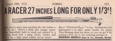 1932: Whirlwind Racing Boat, Hobbies Weekly
