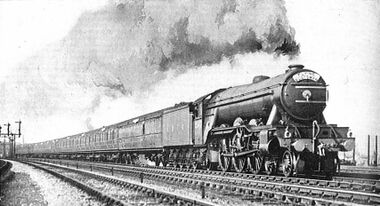 Photograph by F.R. Hebron of the Flying Scotsman, image from Wikimedia (source) ...