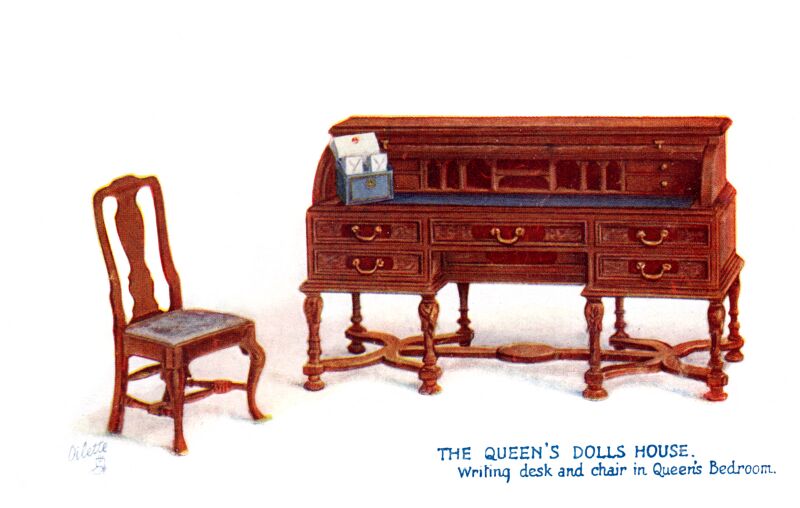File:Writing Desk and Chair in Queens Bedroom, The Queens Dolls House postcards (Raphael Tuck 4503-6).jpg
