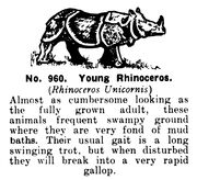 Young Rhinoceros, Britains Zoo No960 (BritCat 1940).jpg